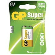GP Super Alkaline 9V-batteri 1604A/6LF22 1 st