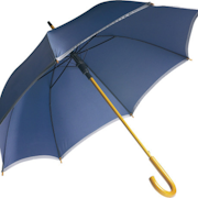 Paraply med reflexkant