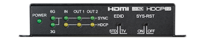 CYP/// HDMI splitter 1:2 med HDMI2.0, HDCP2.2 MkII Scaling