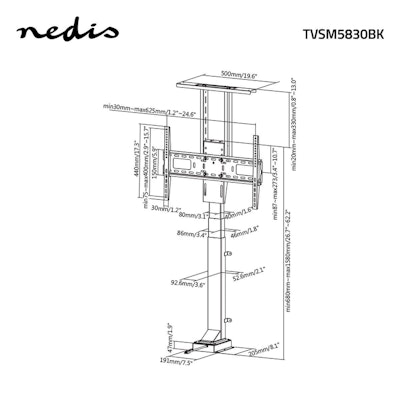 Nedis Tv - Lyft / Hiss 90cm lyfthöjd