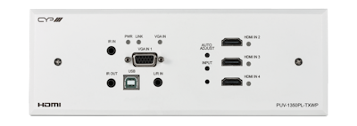 CYP/// HDMI och VGA HDBaseT vägguttag sändare med flera ingångar