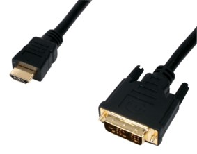 HDMI-DVI Std 1,5m19Hane-18+1Hane guld