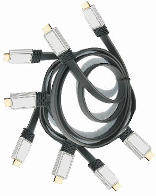 High grade HDMI PRO FLAT CABLE 1,5m 4-pack