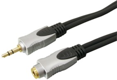 High grade 3,5mm hane till 3,5mm hona PRO CABLE 5m