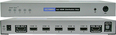 Octava HDDA52 V1.3 HDMI Switch 5 in 2 ut toslink ut
