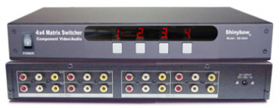 Shinybow SB-5544 AV Matrix Switch 4 in 4 ut