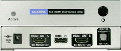 Octava HDDA12 HDMI Splitter 1 till 2 toslink ut V1.3