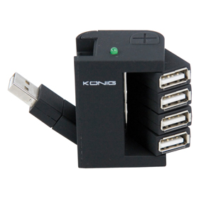4-PORTARS VRIDBAR USB 2.0-HUB