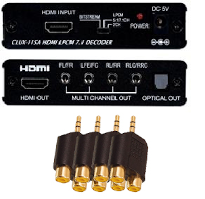 CYP/// Analogt 7.1 / 5.1 ljud från HDMI med adapter