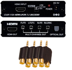 Analogt 7.1 / 5.1 ljud från HDMI med adapter