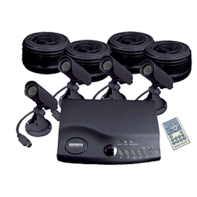 König övervakningssystem 4 kameror quadprocessor