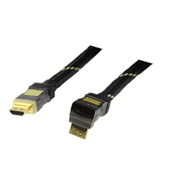 HDMI v.1.4 med nylonfläta vinklad 90º 5m