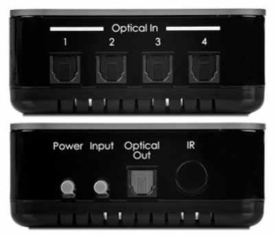 CYP/// Optisk Toslink Switch 4:1 med fjärrkontroll