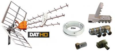 Televés DAT-HD 45 16+20db Förstä.paket 220V 20m LTE