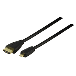 Std HDMI-HDMI Micro 1,5m guldpläterad