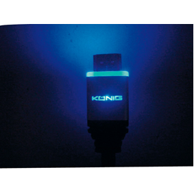 HDMI 1.3 med blått LED-ljus 1,5m