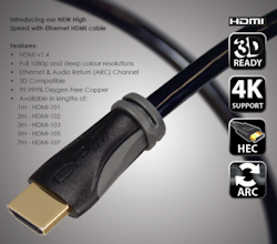 HDMI KABEL v 1.4 med Ethernet 5m