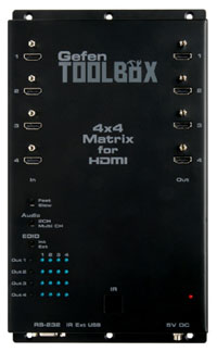 GefenToolBox 4x4 Matrix for HDMI with FST and 3DTV
