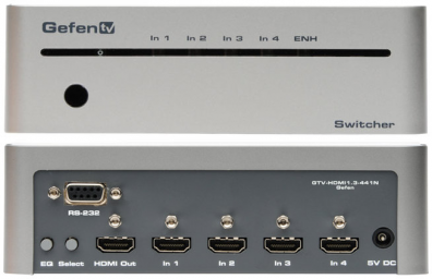 GefenTV 4x1 Switcher for HDMI with RS232
