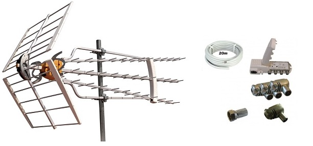 Antennpaket Dalarna Super Turbo + 20m kabel