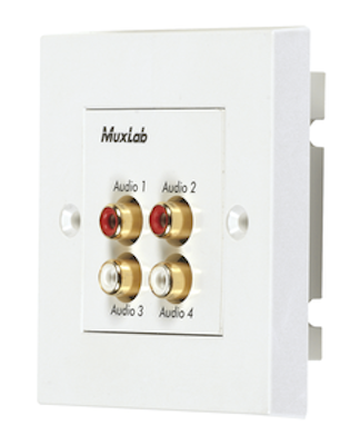 Muxlab Quad Audio Wall Plate Balun