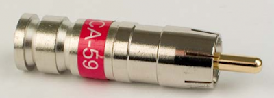 PCT RCA-kontakt hane COMPR. RG-59, PCTRCA59 10-pack