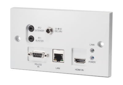 CYP/// HDMI vägg.sändare över singel kabel, Bi-di PoE, 4K, IR, RS232