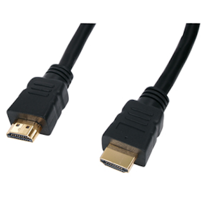 Standard HDMI KABEL 0,50m GULD v.1,4 med ethernet