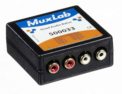 Muxlab Balun för Quad Audio