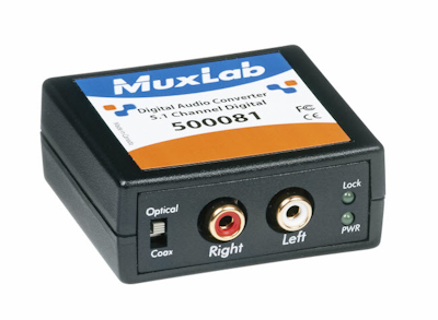 Muxlab Digital till Analog Konverter, Dolby Digital 5.1