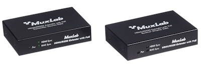 Muxlab HDMI Extender Kit, PoE, RS232, UHD-4K(35m), 70 m
