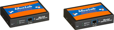 Muxlab HDMI 4K Fiber extenter Kit, RS232, IR, 305m