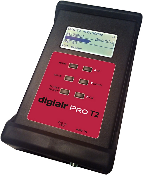 Digiair Pro T2 mätinstrument för digitaltv DVB-C / T / T2