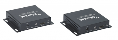 Muxlab HDMI över IP nätverk mottagare, PoE, 100 m