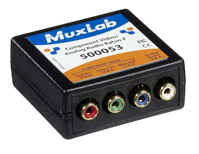 Muxlab Komponent-video Balun med analogt ljud, hona
