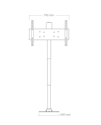 Flatlift Tv - Lyft / Hiss 95cm med 360º manuell vrid