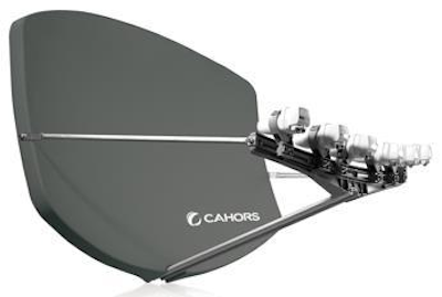 Cahor Big Bisat multifokus parabol, flera satelliter grå