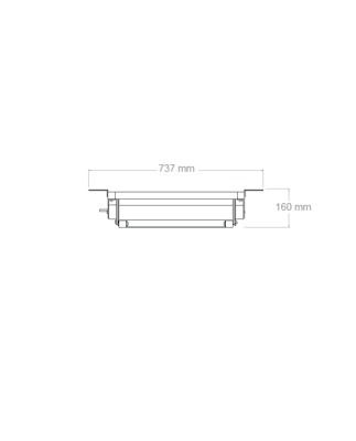 Flatlift Projektorhiss 80cm nedsänkning