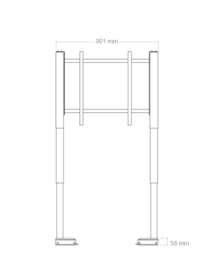 Flatlift Tv - Lyft / Hiss 95cm för tunga TV (100kg)
