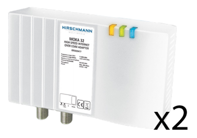 Hirschmann Nätverk / IP över koax / antenn 2 pack