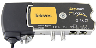 Televés 1 Gbps Nätverk / IP över koax / antenn eller el-uttag