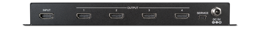 HDMI splitter 1:4 med 4K UHD, HDMI2.0, HDCP2.2
