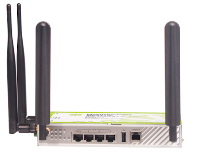 MobilePartners Industrirouter med 4G redundans, wifi  och 4 LAN portar