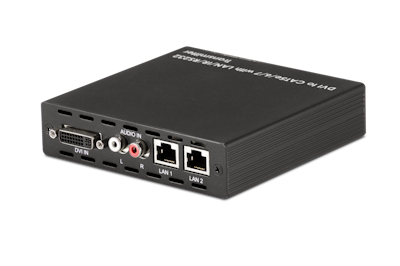 CYP/// DVI sändare över HDBaseT, 100m, PoC, LAN, Analogt Ljud