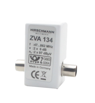 Hirschmann ZVA-134 Antennsplitter aktivt t-kors 2x6 db
