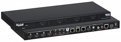 Muxlab HDMI 4x3+1 Matrisväxel kit, 3 HDBaseT mottagare