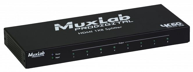 HDMI splitter 1:8 med 4K UHD, 60 Hz