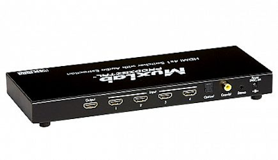 Muxlab HDMI switch 4:1 , + externt audio ut