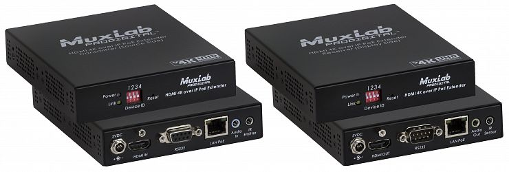 HDMI 4K över IP, PoE, extender Kit