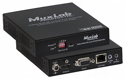 Muxlab 4K@30Hz Videovägg över IP, PoE, Kit